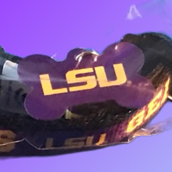 NWT LSU Tigers Adjustable Dog Collar & Tag Set ~ LSU Pet ID Plate - Picture 8 of 15